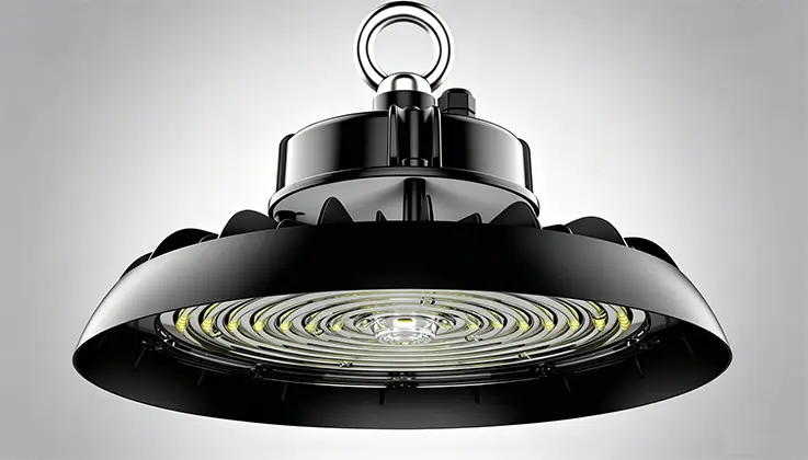 210lm/W LED ufo high bay light with switchable beam angle for industrial warehouse lighting
