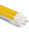 120lm/w 4ft 18w t8 led tube with yellow cover