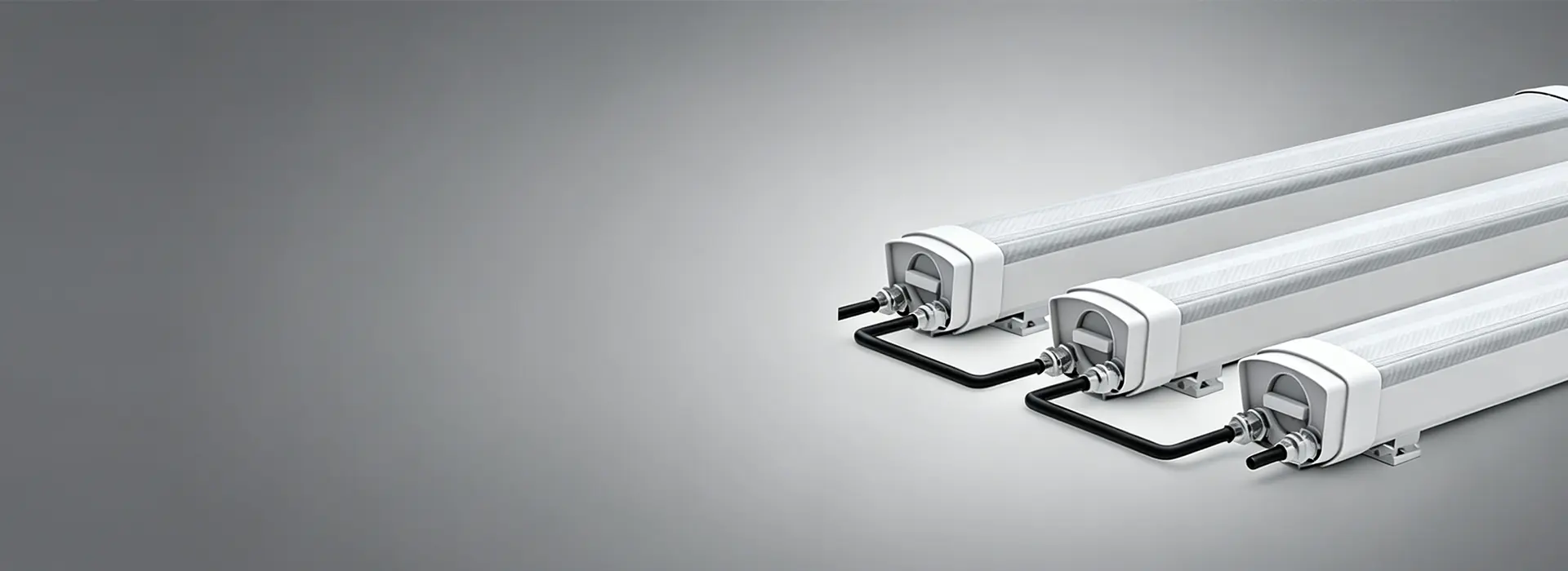 80W Linkable LED Triproof Light 170lm/W IP66 Waterproof Industrial Linear LED Triproof Lamp for Warehouse Garage Workshop Lighting
